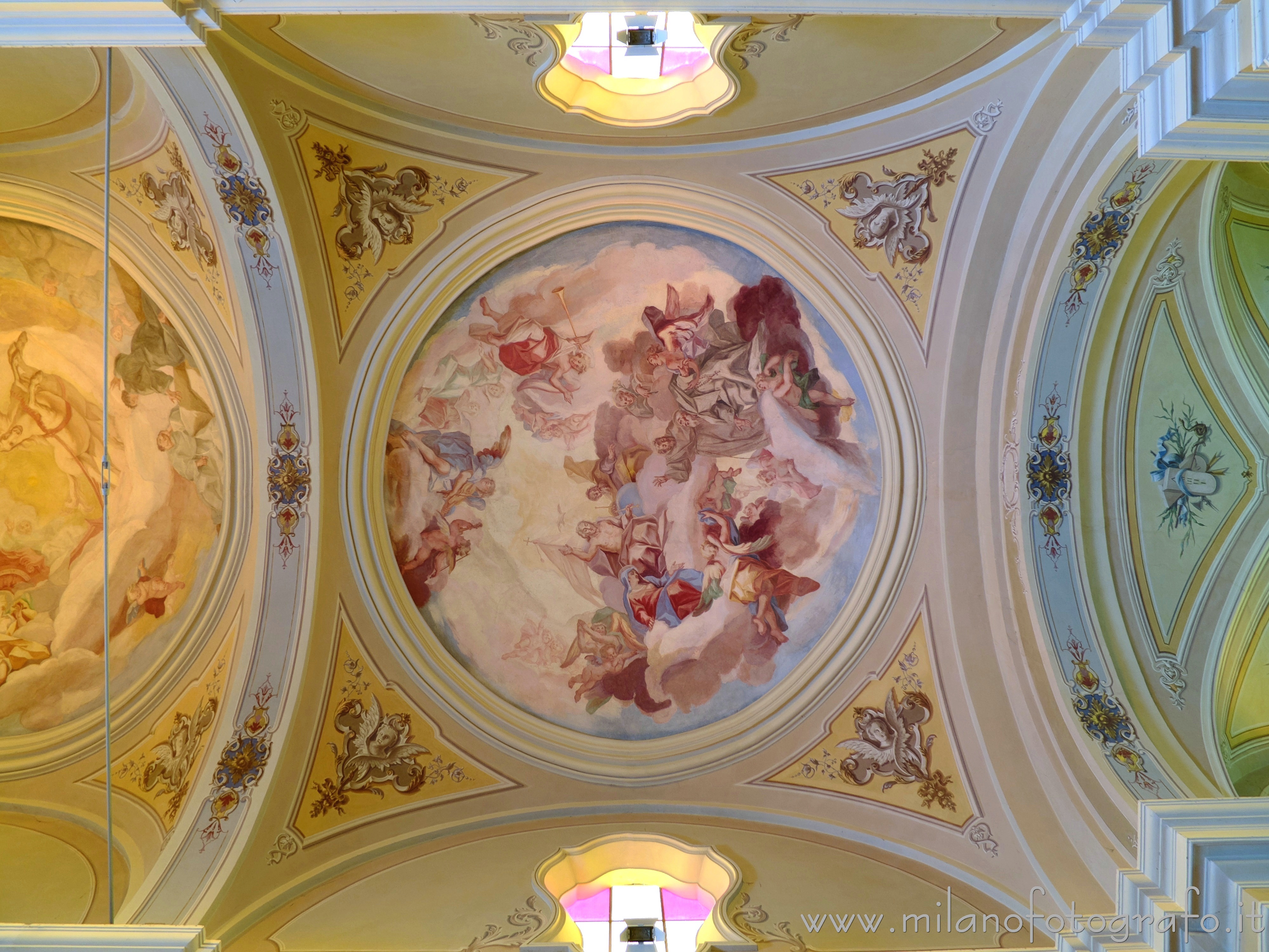 Canzo (Como, Italy) - Ceiling of the Church of the Saints Francis and Mirus